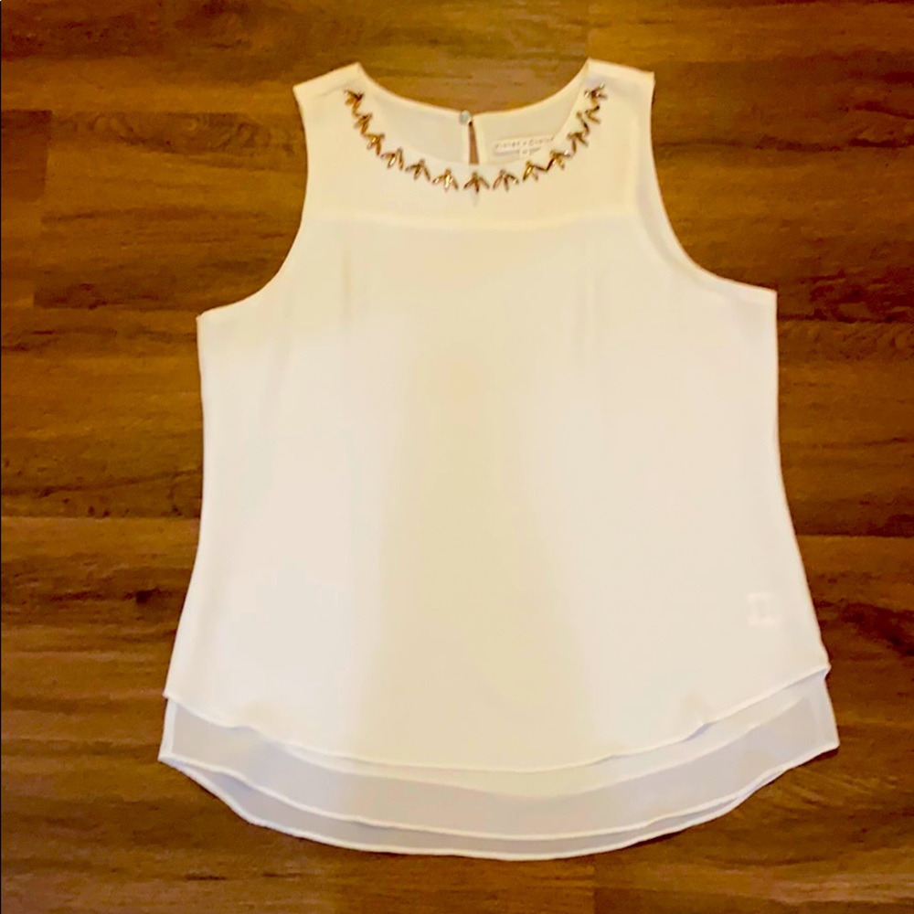 Cream bejeweled shell